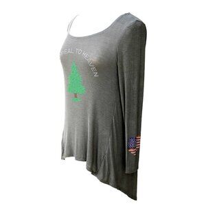 An Appeal To Heaven Army Green Washington Flag Flowy Top by Beauty for Ashes M